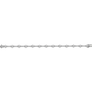 Jack Murphy Jewellers Bridal Jewellery | All Jmj & Branded Fashion Jewellery | Sterling Silver Cluster & Line CZ Bracelet