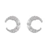 Jack Murphy Jewellers Childrens Jewellery | Jmj Sterling Silver Jewellery | Sterling Silver Crescent Moon CZ Set Stud Earrings