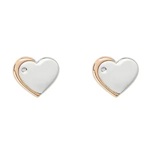 Jack Murphy Jewellers Childrens Jewellery | Jmj Diamond Set Jewellery | Sterling Silver Cute Heart & Diamond Stud Earrings