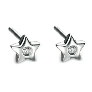 Jack Murphy Jewellers Childrens Jewellery | Jmj Diamond Set Jewellery | Sterling Silver Cute Star & Diamond Stud Earrings