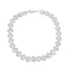 Jack Murphy Jewellers Bridal Jewellery | Jmj Sterling Silver Jewellery | Sterling Silver CZ Heart Cluster Line Bracelet