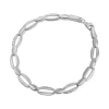 Jack Murphy Jewellers Bridal Jewellery | Jmj Sterling Silver Jewellery | Sterling Silver CZ Open Oval Link Bracelet