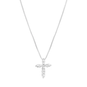 Jack Murphy Jewellers Childrens Jewellery | Sterling Silver CZ Set Cross Necklace