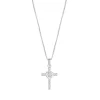 Jack Murphy Jewellers Childrens Jewellery | Sterling Silver CZ Set Cross & Detailed Heart Necklace