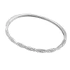 Jack Murphy Jewellers Jmj Sterling Silver Jewellery | Sterling Silver CZ Two Row Wave Bangle