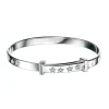 Jack Murphy Jewellers Childrens Jewellery | Jmj Diamond Set Jewellery | Sterling Silver Engraved Twinkle Star & Diamond Set Baby Bangle