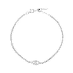 Jack Murphy Jewellers Bridal Jewellery | Sterling Silver Evil Eye CZ Line Bracelet