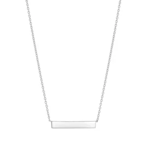 Jack Murphy Jewellers Jmj Sterling Silver Jewellery | Sterling Silver Flat Horizontal Bar Necklace
