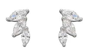 Jack Murphy Jewellers Jmj Sterling Silver Jewellery | Sterling Silver Graduating Marquise CZ Earrings