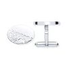 Jack Murphy Jewellers Jmj Cufflinks | Jmj Sterling Silver Jewellery | Sterling Silver Half Designed Oval Swivel Back Cufflinks