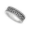 Jack Murphy Jewellers Jmj Sterling Silver Jewellery | Sterling Silver Mens Silver Celtic Knot Oxidised Ring - Size W