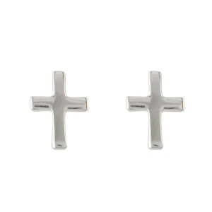 Jack Murphy Jewellers Childrens Jewellery | Jmj Sterling Silver Jewellery | Sterling Silver 5mm Delicate Cross Earrings