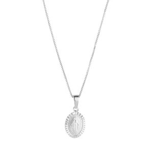 Jack Murphy Jewellers Childrens Jewellery | Sterling Silver 10mm Miraculous Medal Pendant Necklace