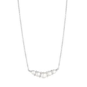 Jack Murphy Jewellers Jmj Sterling Silver Jewellery | Sterling Silver Multi Pearl & CZ Necklace