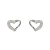 Jack Murphy Jewellers Childrens Jewellery | Jmj Sterling Silver Jewellery | Sterling Silver Open Heart & Set CZ Stud Earrings
