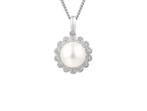 Jack Murphy Jewellers Bridal Jewellery | Jmj Sterling Silver Jewellery | Sterling Silver Pear & Cluster CZ Halo Necklace