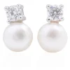 Jack Murphy Jewellers Jmj Sterling Silver Jewellery | Sterling Silver Pearl & CZ Stone Earrings