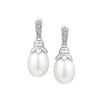 Jack Murphy Jewellers Bridal Jewellery | Jmj Sterling Silver Jewellery | Sterling Silver Pearl & CZ Drop Earrings