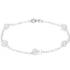 Jack Murphy Jewellers Bridal Jewellery | Jmj Sterling Silver Jewellery | Sterling Silver Pearl & Trace Chain Bracelet