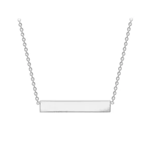 Jack Murphy Jewellers Jmj Sterling Silver Jewellery | Sterling Silver Personalising Horizontal Plate Necklace