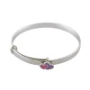 Jack Murphy Jewellers Childrens Jewellery | Jmj Sterling Silver Jewellery | Sterling Silver Pink & Purple Heart Baby Bangle