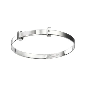 Jack Murphy Jewellers Childrens Jewellery | Jmj Diamond Set Jewellery | Sterling Silver Plain & Diamond Set Baby Bangle