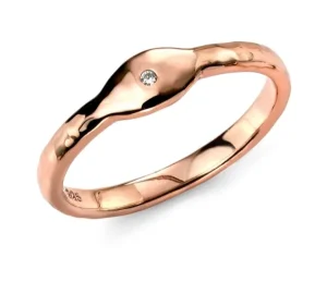 Jack Murphy Jewellers Jmj Sterling Silver Jewellery | Sterling Silver Rose Gold Toned Solitaire Round CZ Ring