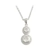 Jack Murphy Jewellers Jmj Sterling Silver Jewellery | Sterling Silver Round & Halo Drop CZ Necklace