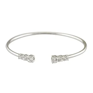 Jack Murphy Jewellers Bridal Jewellery | All Jmj & Branded Fashion Jewellery | Sterling Silver Round CZ Tort Bangle Bracelet