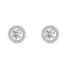Jack Murphy Jewellers Bridal Jewellery | Jmj Sterling Silver Jewellery | Sterling Silver Round CZ Halo Stud Earrings