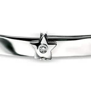 Jack Murphy Jewellers Childrens Jewellery | Jmj Diamond Set Jewellery | Sterling Silver Star & Diamond Baby Bangle