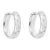 Jack Murphy Jewellers Childrens Jewellery | All Jmj & Branded Fashion Jewellery | Sterling Silver Starry Night Round CZ Huggy Hoop Earrings