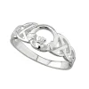 Jack Murphy Jewellers Jmj Sterling Silver Jewellery | Sterling Silver Trinity Knot Claddagh Ring - Size M
