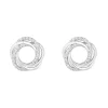 Jack Murphy Jewellers All Jmj & Branded Fashion Jewellery | Jmj Sterling Silver Jewellery | Sterling Silver Twist Open Circle CZ Stud Earrings