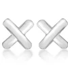 Jack Murphy Jewellers Childrens Jewellery | Jmj Sterling Silver Jewellery | Sterling Silver 'X' Kiss Stud Earrings