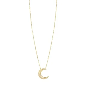 Jack Murphy Jewellers Jmj Gemstone Jewellery | Sterling Silver Yellow Gold Plated CZ Moon Necklace