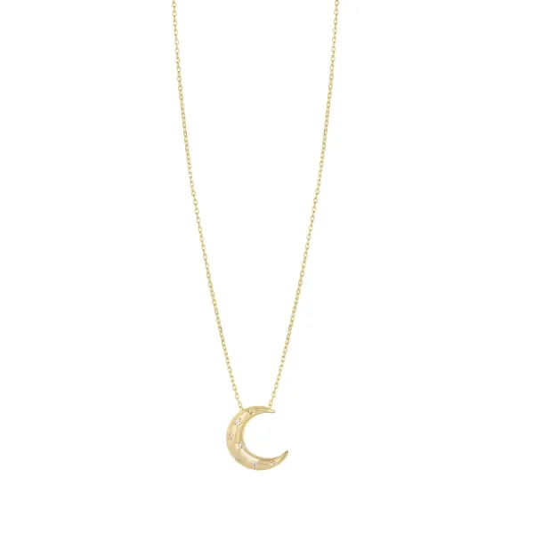 sterling_silver_yellow_go_0-2.webp Jack Murphy Jewellers Jmj Gemstone Jewellery | Sterling Silver Yellow Gold Plated CZ Moon Necklace